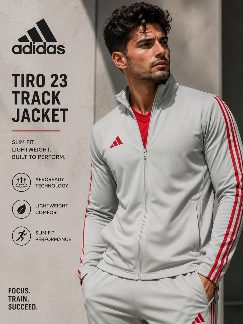 ‼️🆕🔥 Adidas Men's Tiro 23 Slim-Fit Performance 3-Stripes Track Jacket